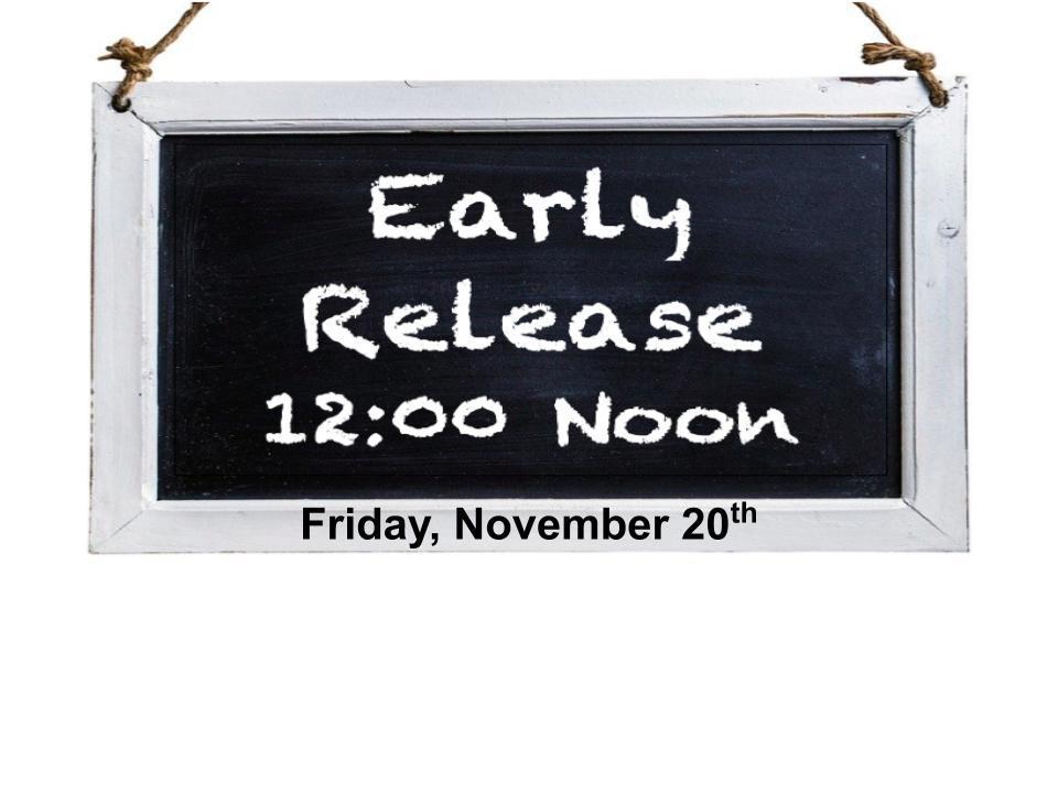Early Release November 20th