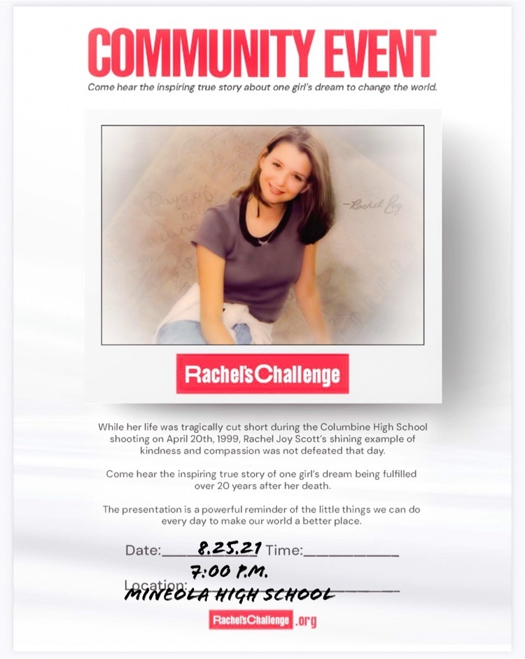 Rachel’s Challenge Flyer
