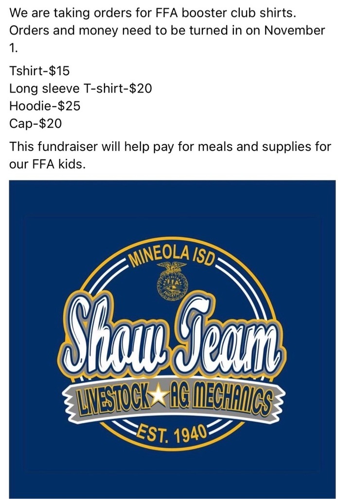FFA Booster Club