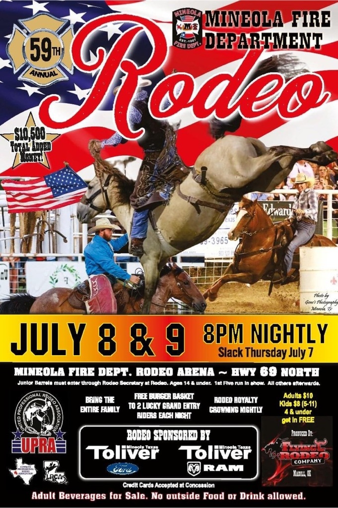 Mineola Fire Department Annual Rodeo