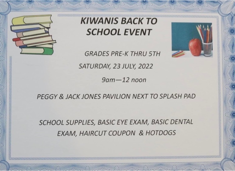 Kiwanis Back to School Event